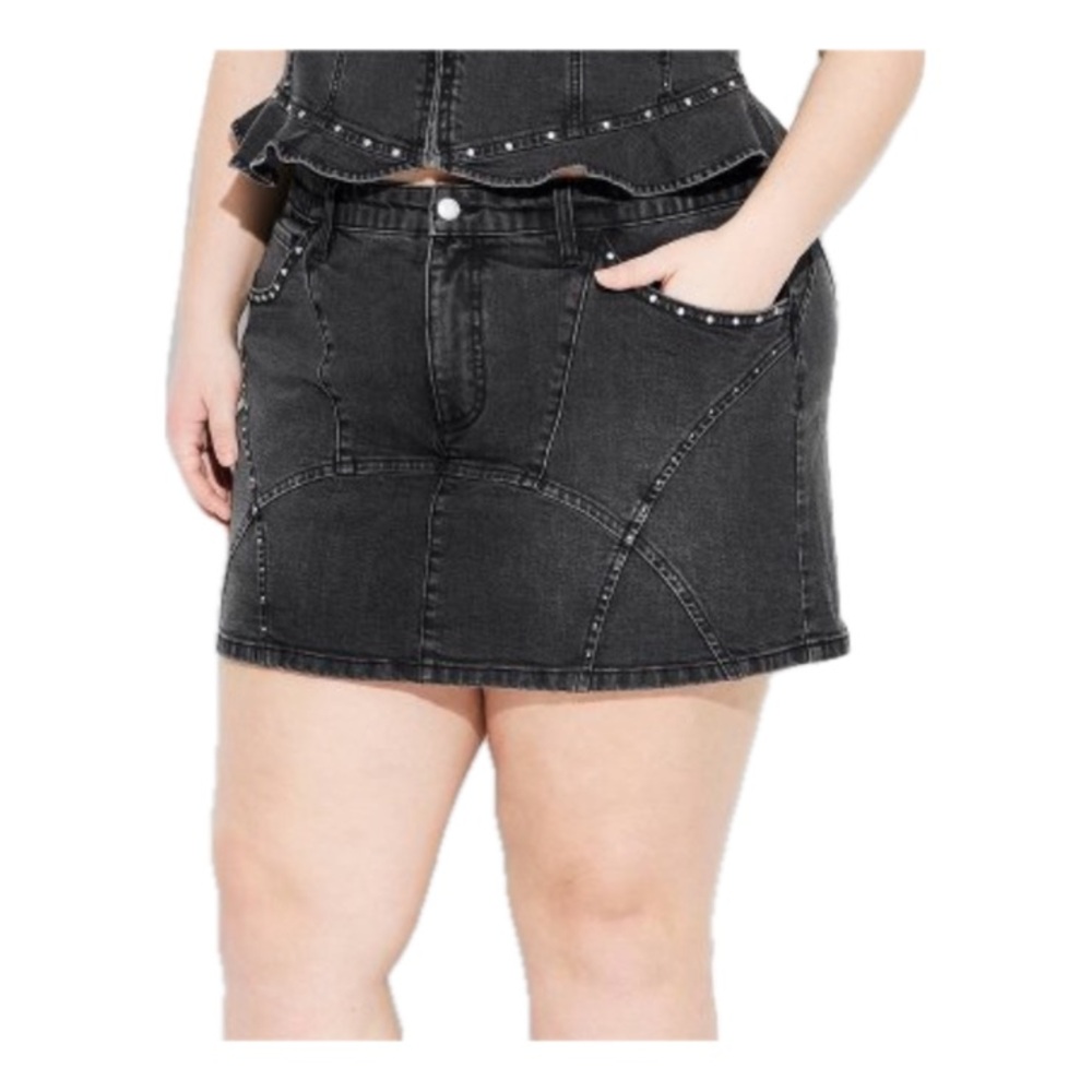 Studded Western Micro Mini Skort